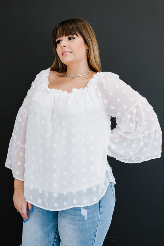 Andree by Unit Daydreamer Full Size Run Pom-Pom Blouse