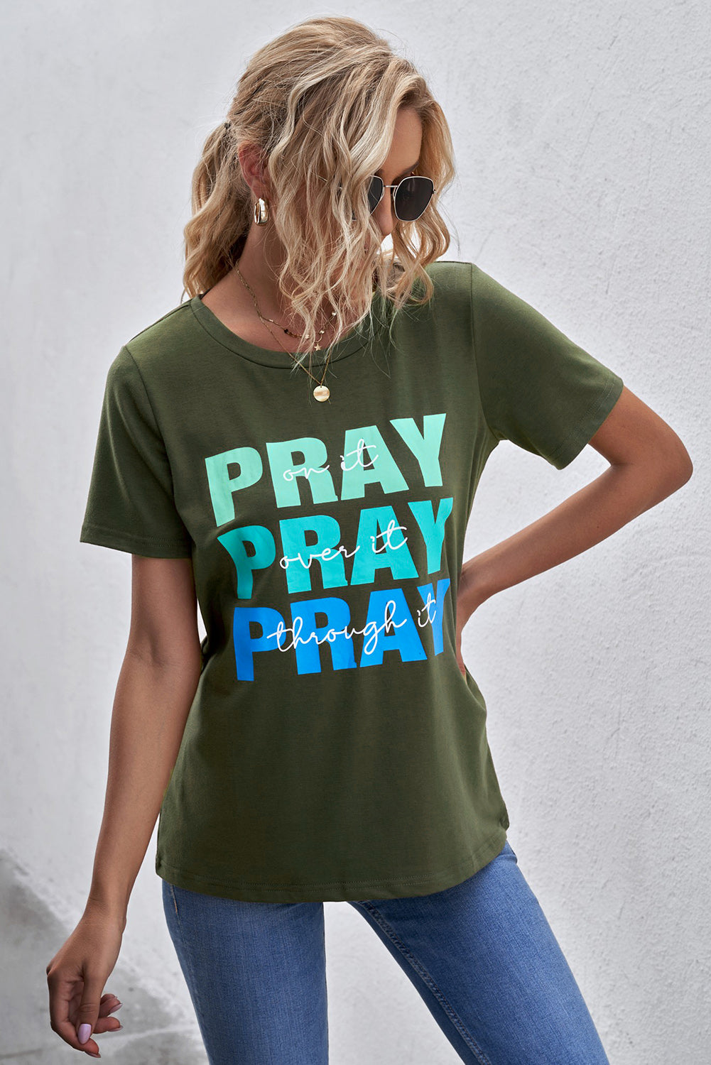 Pray Print T-Shirt