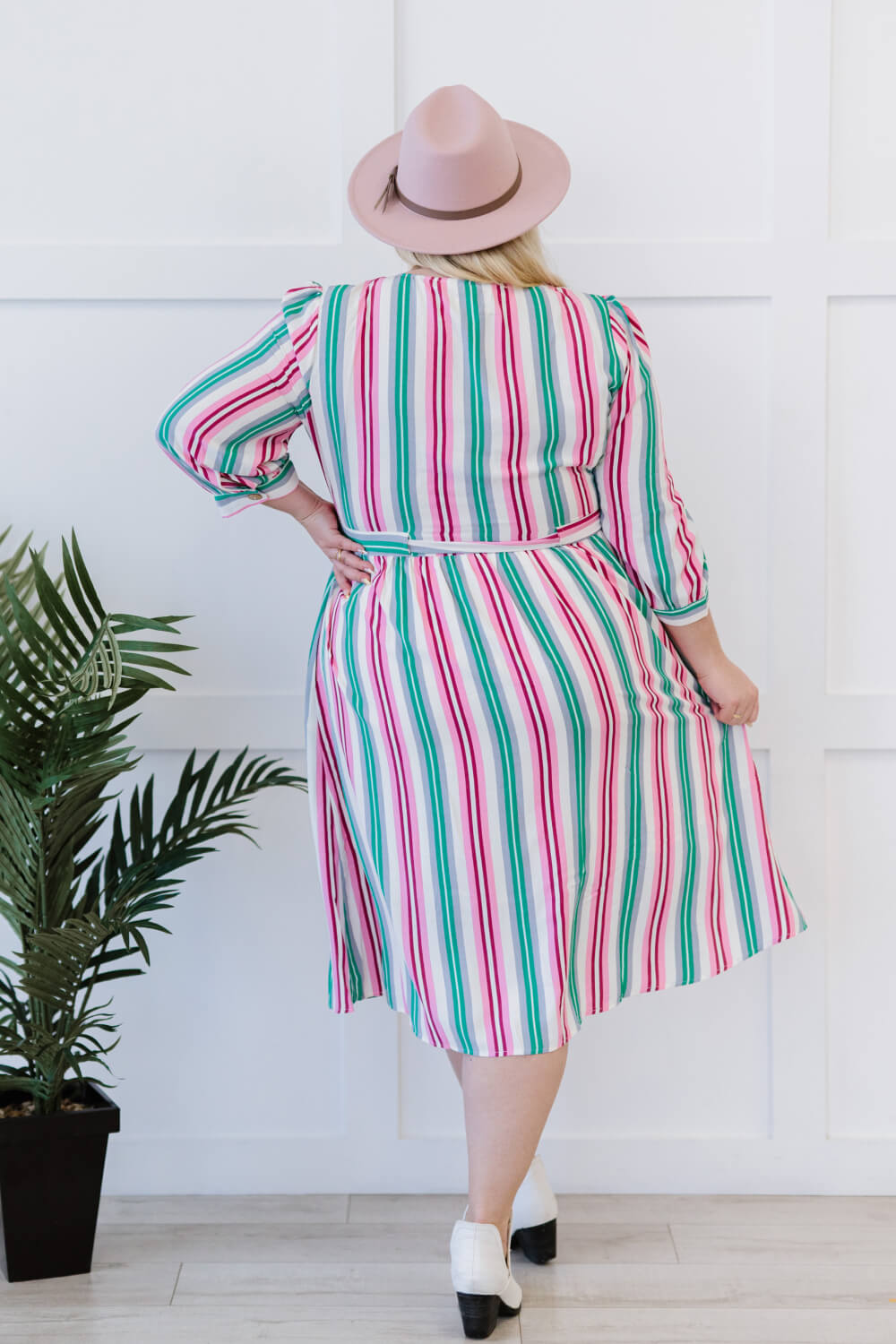 ODDI Sweet Like Candy Full Size Run Striped Dress