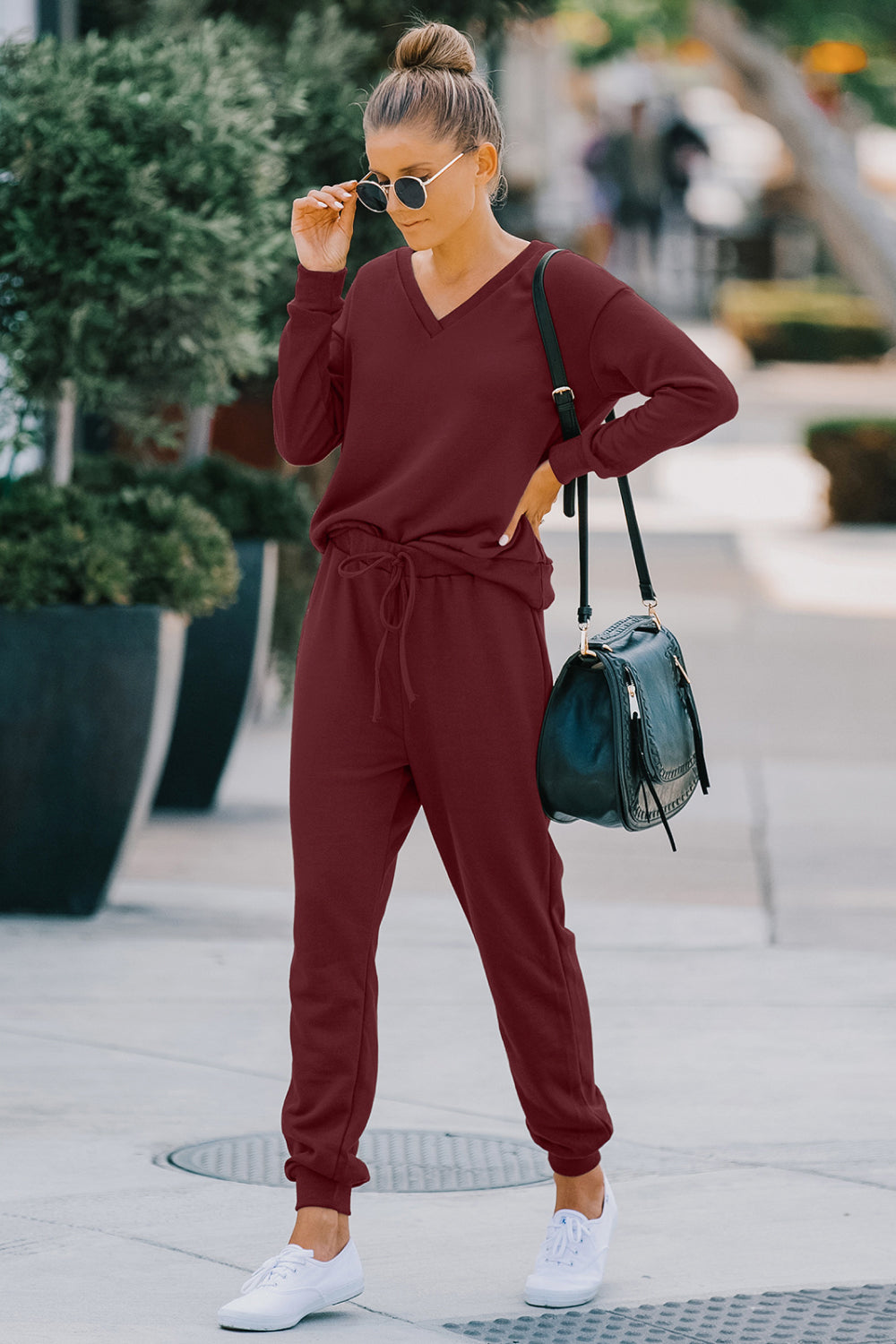 Long Sleeve Top and Pants Lounge Set